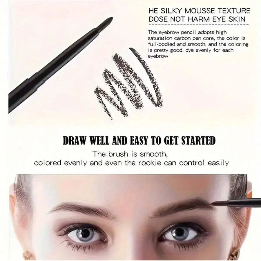 3pcs Waterproof Black Eyeliner Pencils-Smudge-Proof, Long-Lasting &Beginner-Friendly Eye Makeup