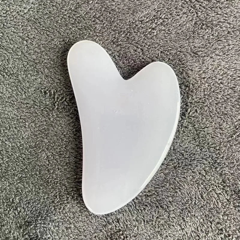 Gua Sha Massage Board for Face Rose Pink Guasha Plate Jade Face Massager Scrapers Tools for Face Neck Back Body