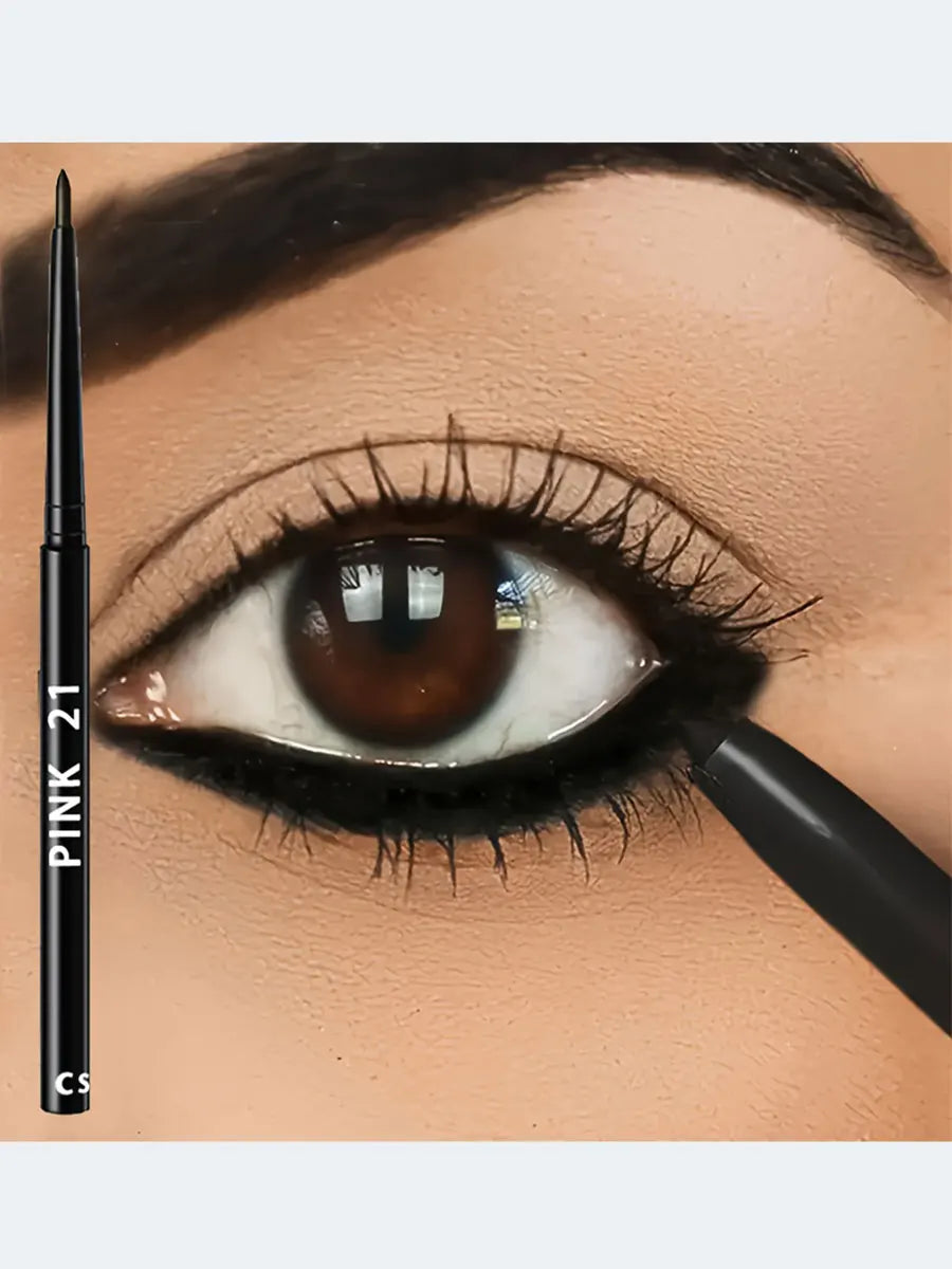 3pcs Waterproof Black Eyeliner Pencils-Smudge-Proof, Long-Lasting &Beginner-Friendly Eye Makeup