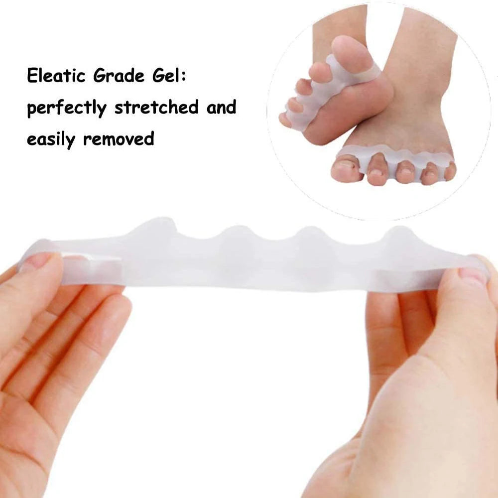 2pcs=1pair New Protective Toes Separator Suitable Bunion Corrector Material Soft Gel Straightener Spacers Stretchers Care Tool