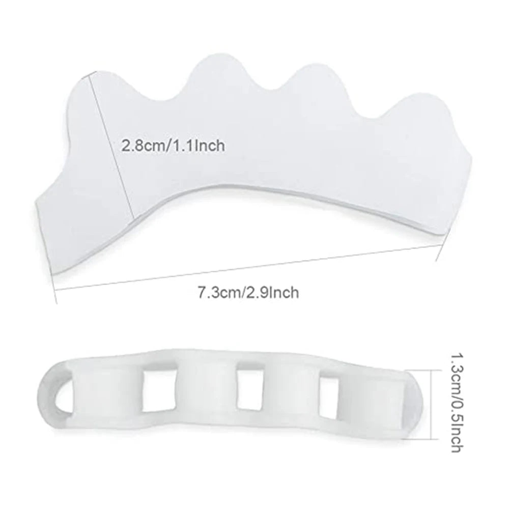 2pcs=1pair New Protective Toes Separator Suitable Bunion Corrector Material Soft Gel Straightener Spacers Stretchers Care Tool