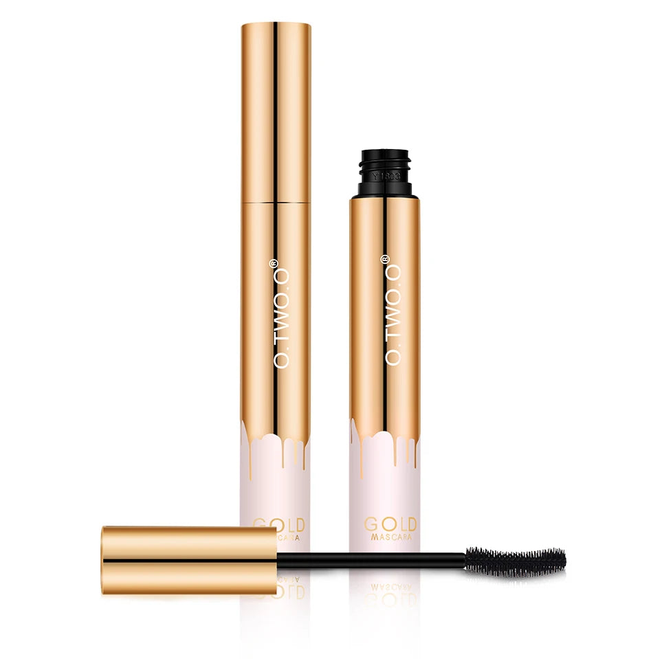 O.TWO.O 3D Mascara Lengthening Black Lash Eyelash Extension Eye Lashes Brush Beauty Makeup Long-wearing Gold Color Mascara