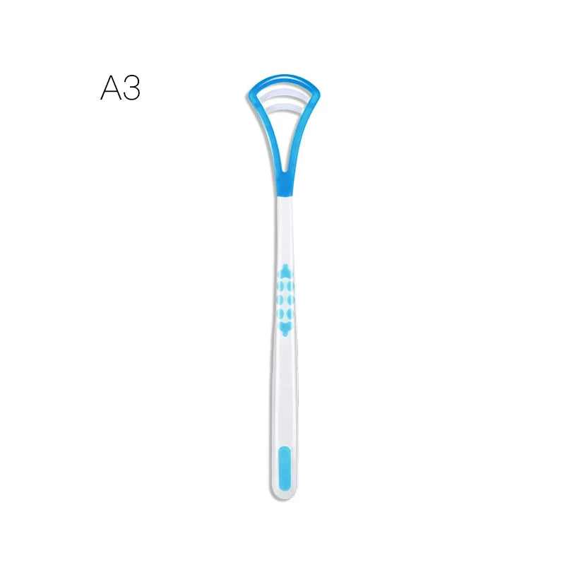 1PC Dual Uses Tongue Scraper Cleaners Reusable Oral Health Cleaning Brush Hygiene Care Toothbrush Mouth Fresh Breath Scraping　