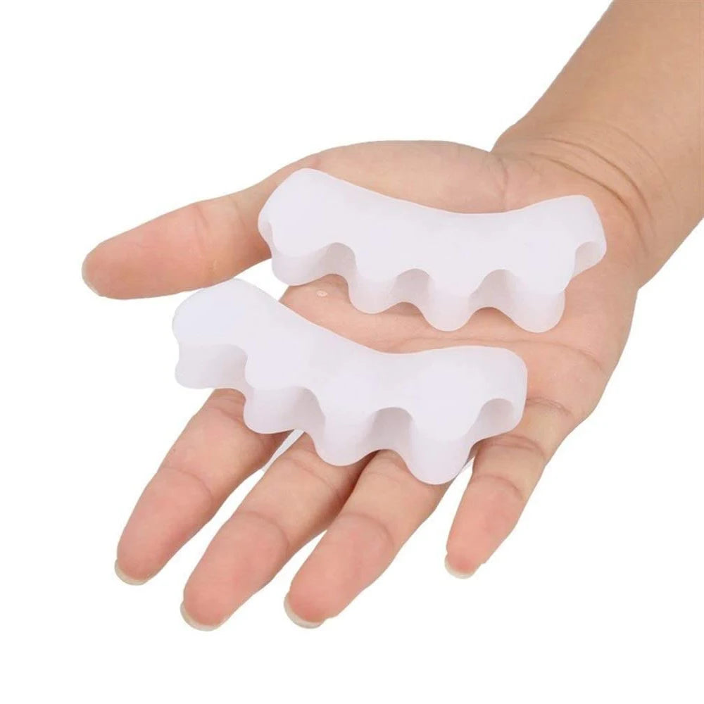 2pcs=1pair New Protective Toes Separator Suitable Bunion Corrector Material Soft Gel Straightener Spacers Stretchers Care Tool