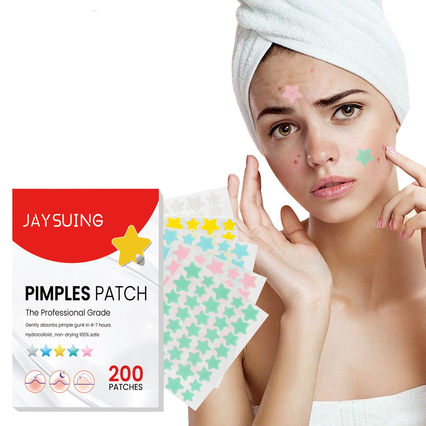 Repair Acne Patch Facial Skin Care Fade Blemishes Pimple Marks Closed Acne Blemishes Cover Acne Pimple Repair Patch