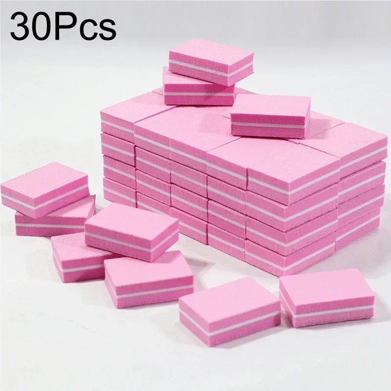 10-100pcs Mini Buffing Sanding Files - Nail Art Buffer & Polish Tools for Manicure & Pedicure Care