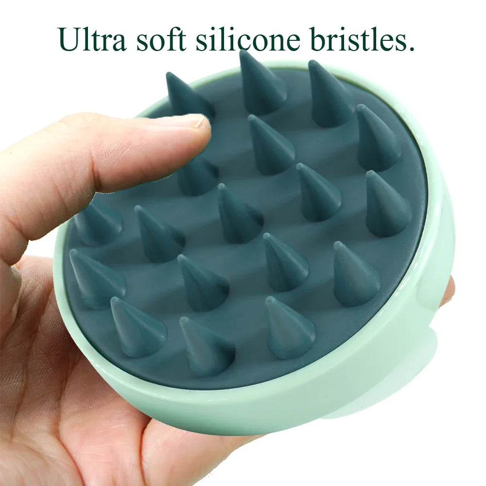 Silicone Shampoo Brush Head Scalp Massage Comb Body Massage Brush Bath Shower Brush Hair Washing Combs Salon Hairdressing Tools