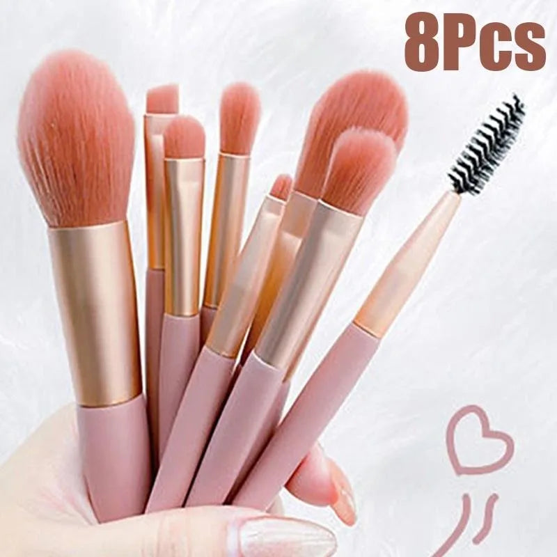 Hot selling portable 8-piece professional makeup brush set beauty tools makeup foundation blush concealer beauty tools brush eye