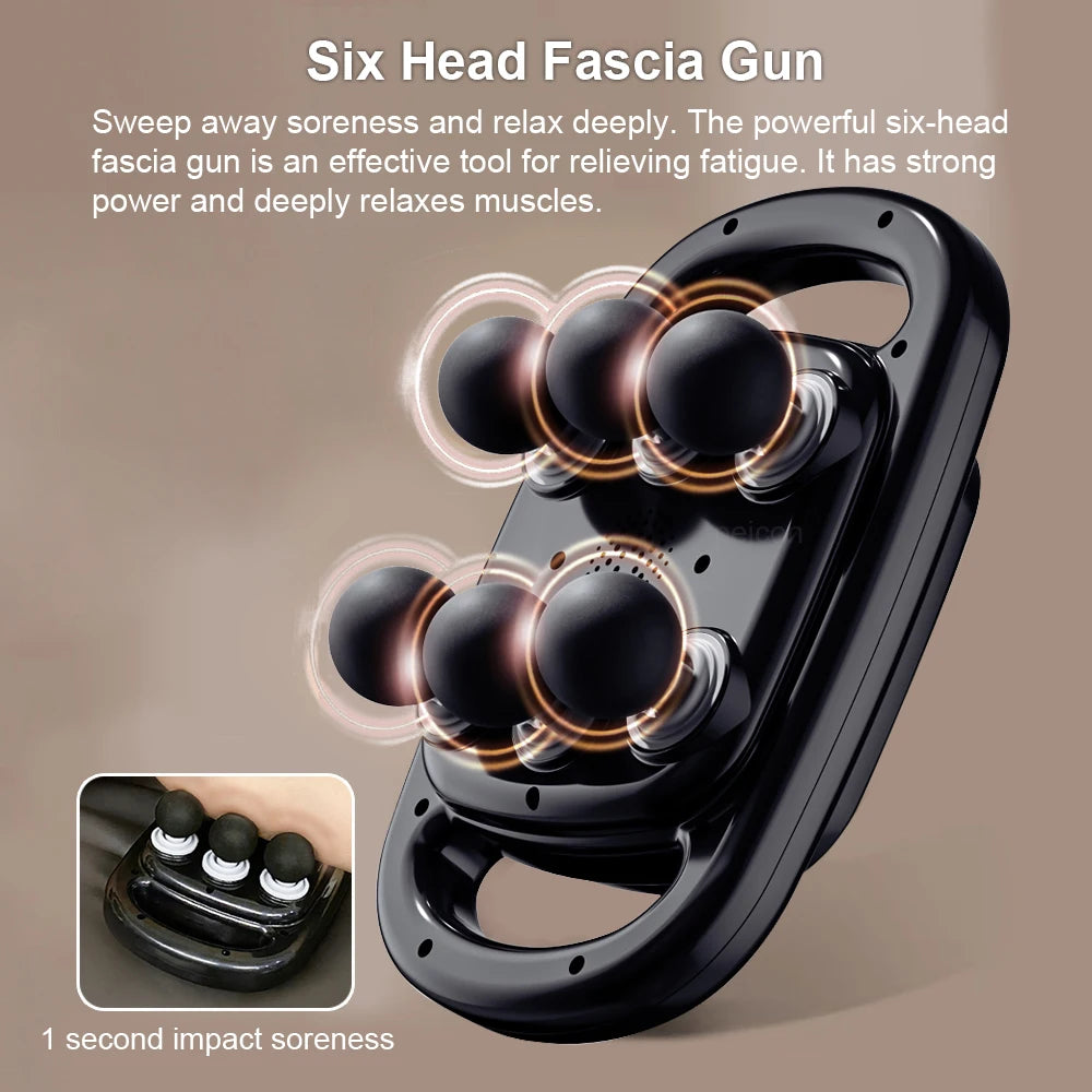 Fascia Massage Gun Muscle Massager Gun Back Waist Massage High Frequency Body Shoulder Massager Professional Muscle Massager Gun