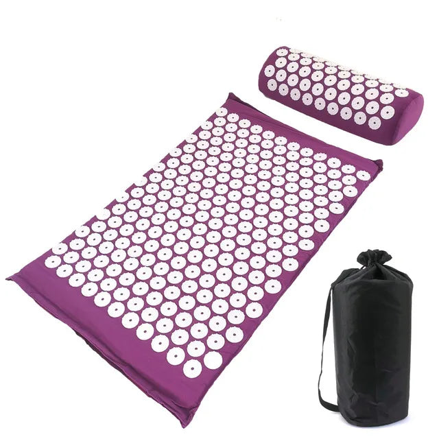 Yoga Massage Pads with Large Touchpoints for Better Neck Back and Foot Massage Household Massage Pillows in Purple Color