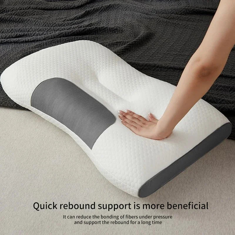 1PC Neck Pillow Help Sleep Protect The Neck Cervical Orthopedic Soybean Fiber Massage Household SPA Pillow For Sleeping Almohada