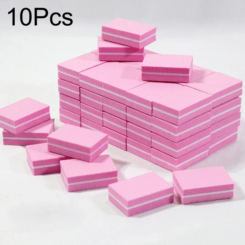 10-100pcs Mini Buffing Sanding Files - Nail Art Buffer & Polish Tools for Manicure & Pedicure Care