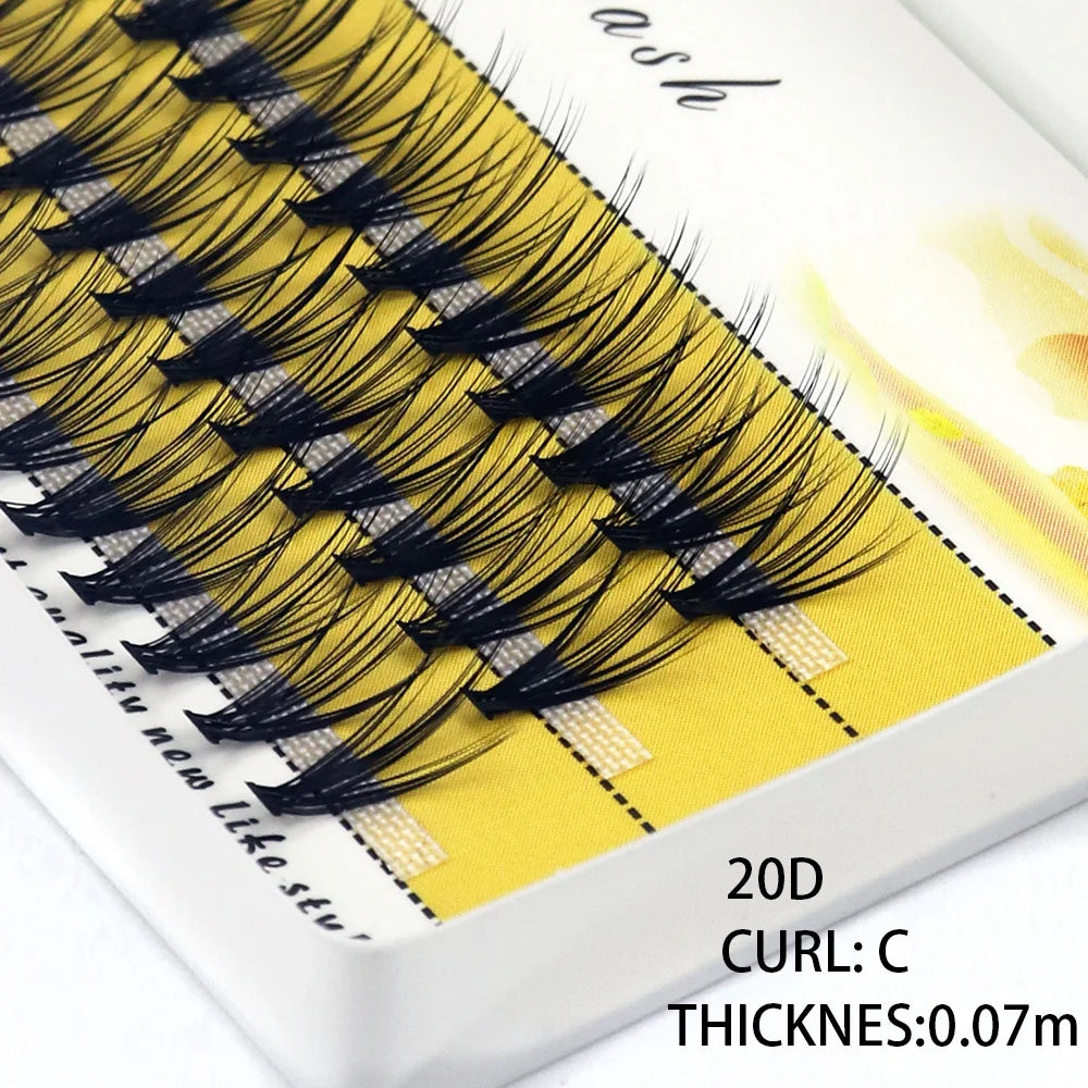 20D/30D Mink Eyelashes 1 Box/60 Bundles Natural Eyelash extension 3D Russia Individual Eyelash Cluster Makeup Tools Lashes Cilia