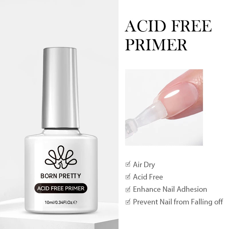 BORN PRETTY 15ml Clear Non-Stick Extension Gel Nail Polish for 3D Nail Art Shaping – Solid Milky Jelly Hard Gel for Artificial Nails