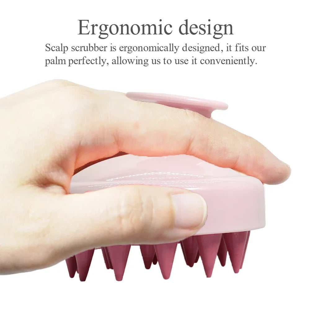 Silicone Shampoo Brush Head Scalp Massage Comb Body Massage Brush Bath Shower Brush Hair Washing Combs Salon Hairdressing Tools