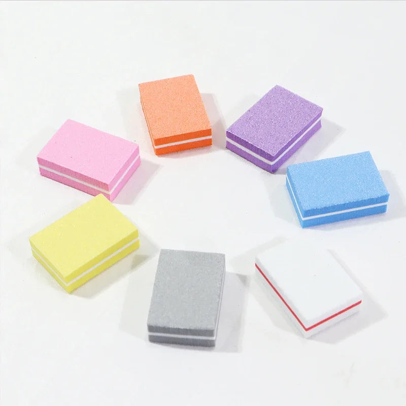 10-100pcs Mini Buffing Sanding Files - Nail Art Buffer & Polish Tools for Manicure & Pedicure Care