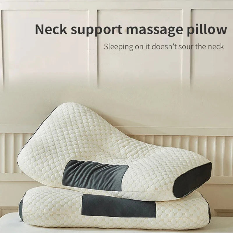 1PC Almohada Neck Pillow Help Sleep Protect The Neck Cervical Orthopedic Soybean Fiber Massage Household SPA Pillow For Sleeping