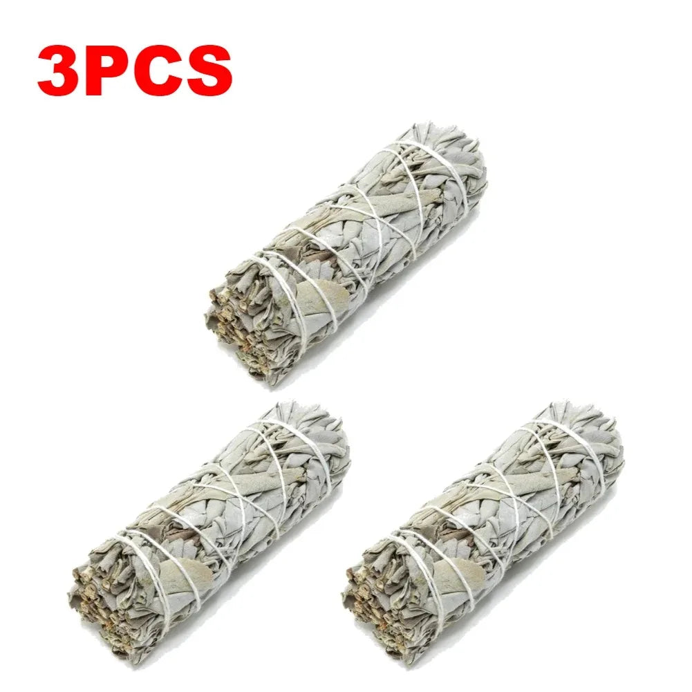 10cm White Sage Bundle California Smudge Stick Wand for Spiritual Incense Sticks Burning Aromatherapy Energy Cleansing Bundles