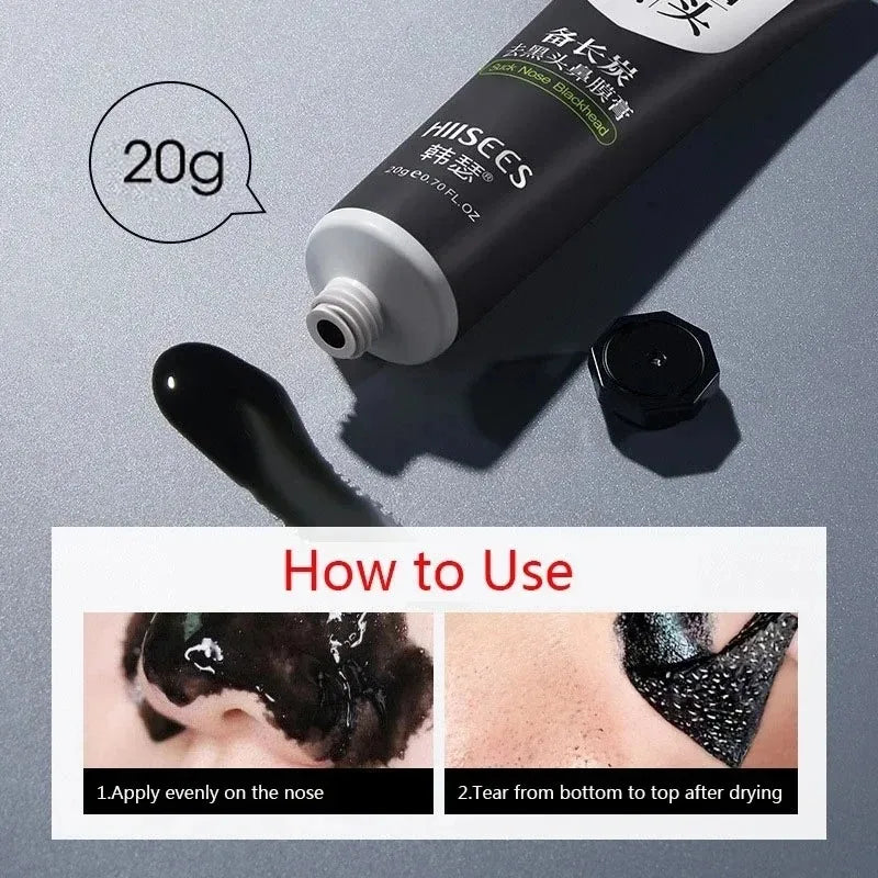 Blackhead Remover Mask Facial Shrink Pores Acne Black Head Removal Cream Nose Cleansing Black Peel Off Masks Gel Skin Care 20g