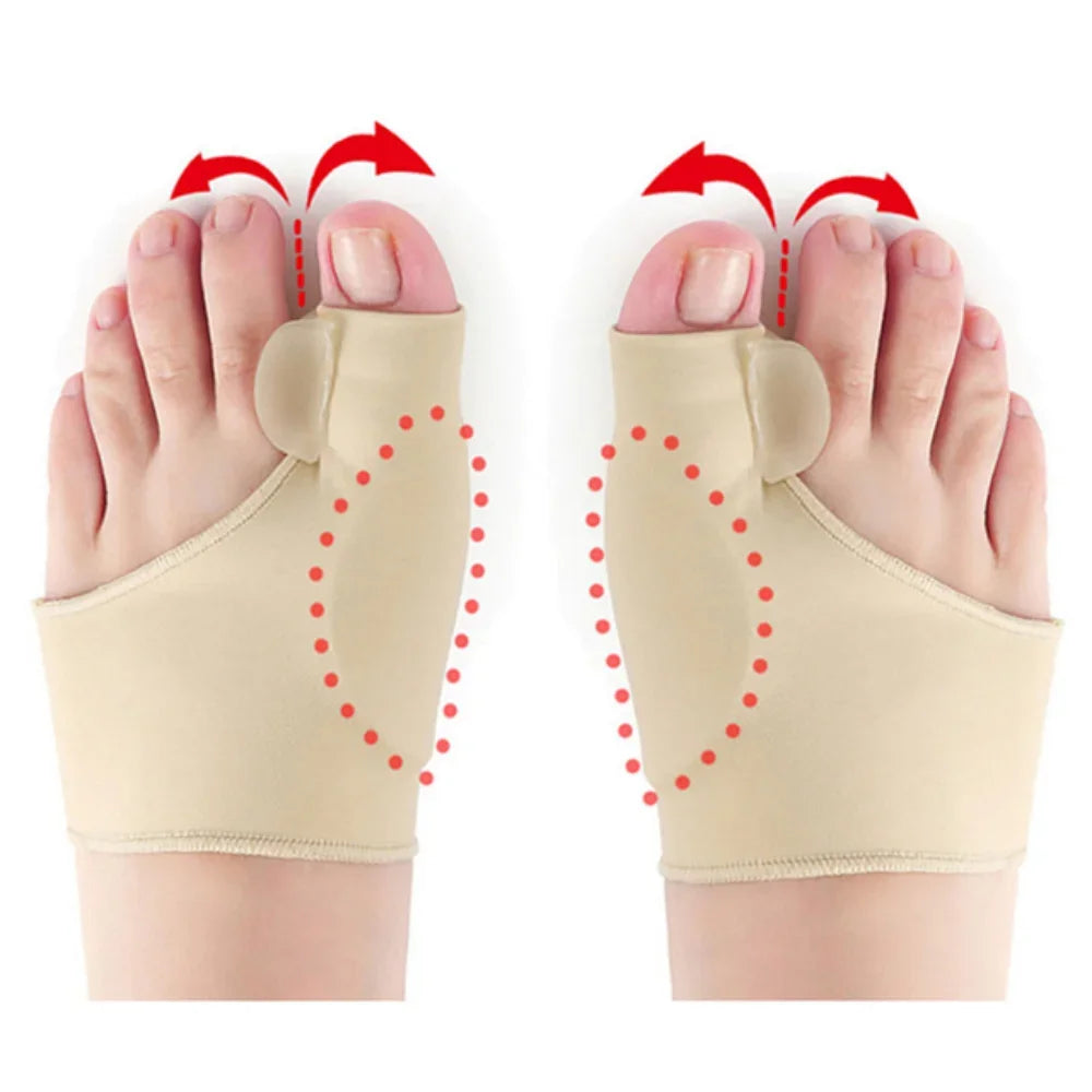 1Pair Toe Separator Hallux Valgus Bunion Corrector Hammer Toe Straightener Foot Pain Relief Orthopedic Pedicure Tools Foot Care