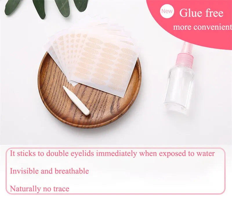 240Pcs Double Fold Eyelid Tape Sticker Lace Nature Clear Beige Stripe Self-adhesive Natural Eye Makeup Make Up With Tool New