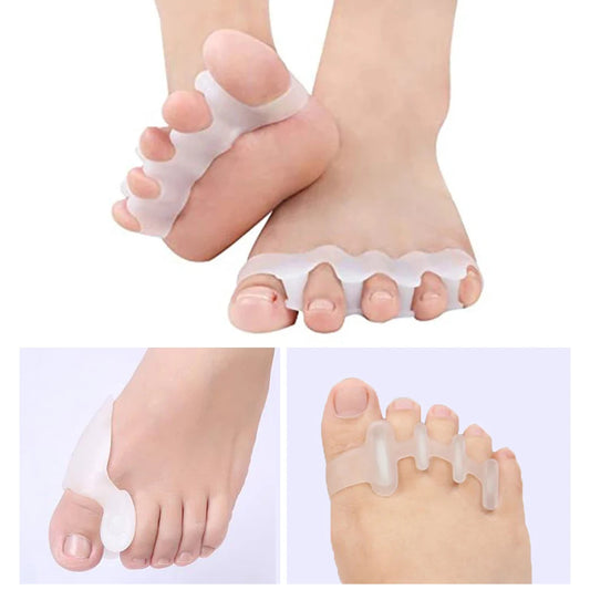 2pcs=1pair New Protective Toes Separator Suitable Bunion Corrector Material Soft Gel Straightener Spacers Stretchers Care Tool