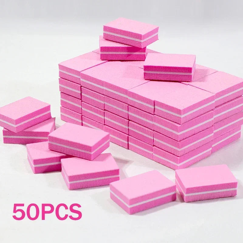 10-100pcs Mini Buffing Sanding Files - Nail Art Buffer & Polish Tools for Manicure & Pedicure Care