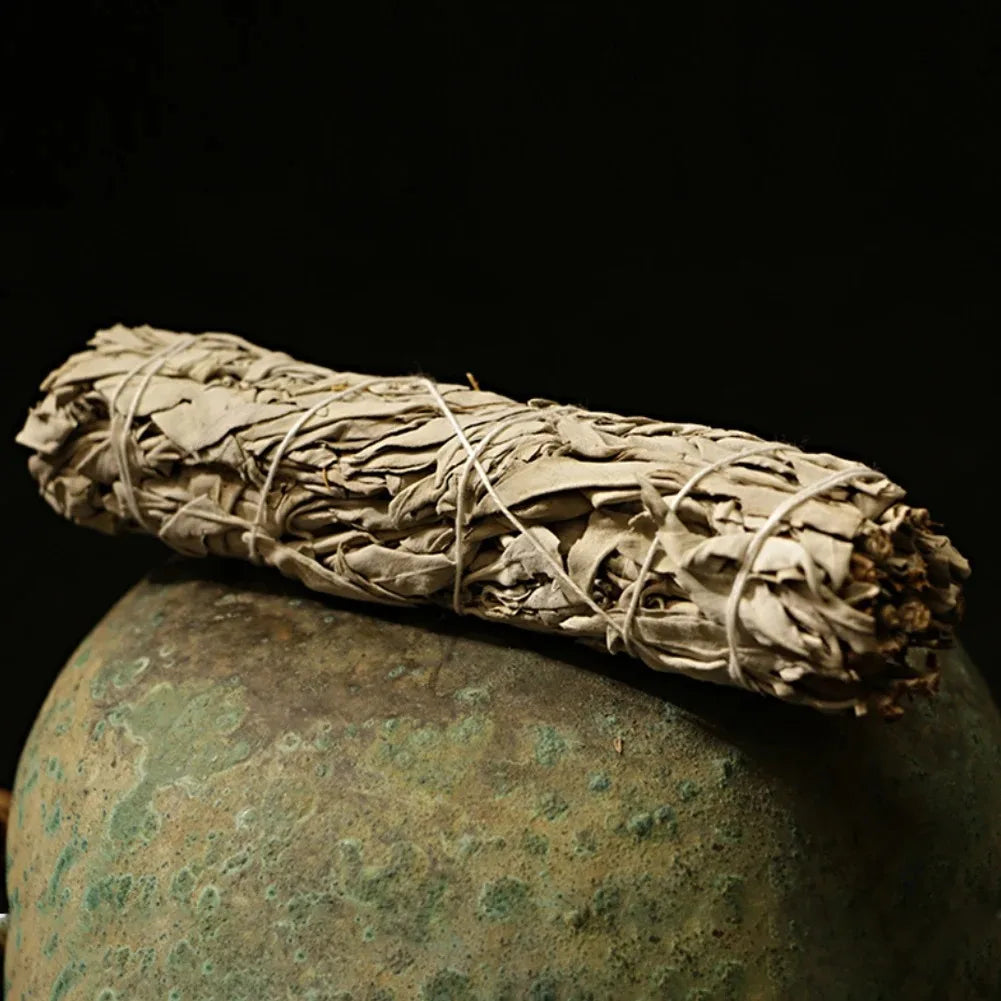 10cm White Sage Bundle California Smudge Stick Wand for Spiritual Incense Sticks Burning Aromatherapy Energy Cleansing Bundles