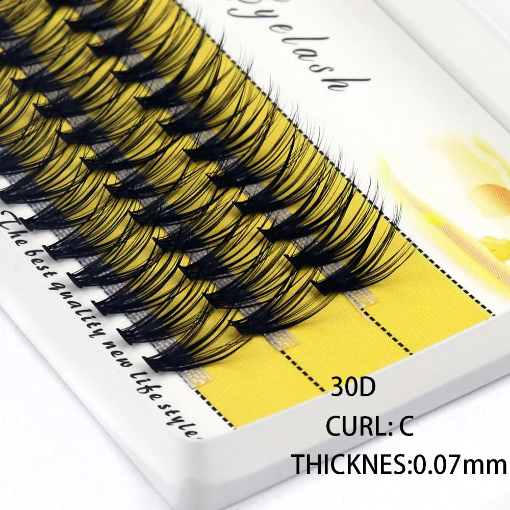 20D/30D Mink Eyelashes 1 Box/60 Bundles Natural Eyelash extension 3D Russia Individual Eyelash Cluster Makeup Tools Lashes Cilia