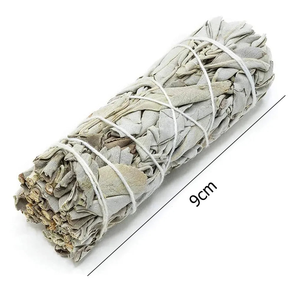 10cm White Sage Bundle California Smudge Stick Wand for Spiritual Incense Sticks Burning Aromatherapy Energy Cleansing Bundles