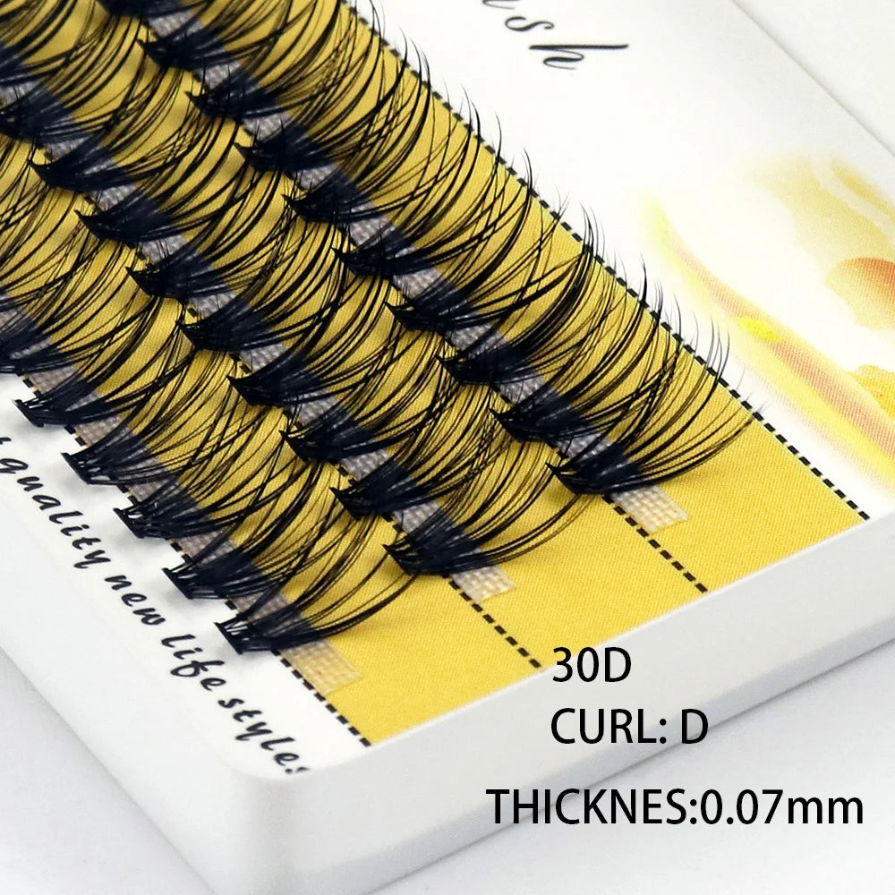 20D/30D Mink Eyelashes 1 Box/60 Bundles Natural Eyelash extension 3D Russia Individual Eyelash Cluster Makeup Tools Lashes Cilia