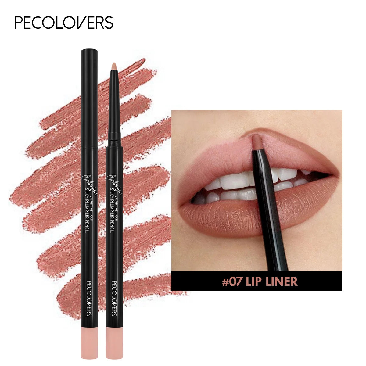 Waterproof Matte Lipliner Pencil Red Contour Tint Lipstick Long Lasting Non-stick Cup Moisturising Lips Makeup 12 Colors