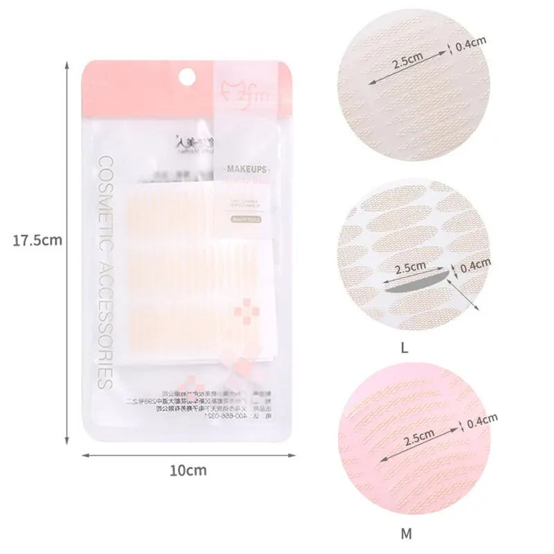 240Pcs Double Fold Eyelid Tape Sticker Lace Nature Clear Beige Stripe Self-adhesive Natural Eye Makeup Make Up With Tool New