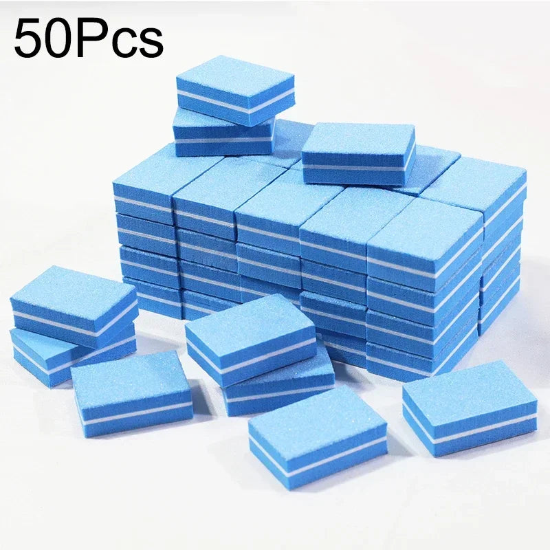 10-100pcs Mini Buffing Sanding Files - Nail Art Buffer & Polish Tools for Manicure & Pedicure Care