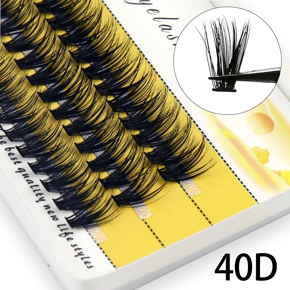 20D/30D Mink Eyelashes 1 Box/60 Bundles Natural Eyelash extension 3D Russia Individual Eyelash Cluster Makeup Tools Lashes Cilia