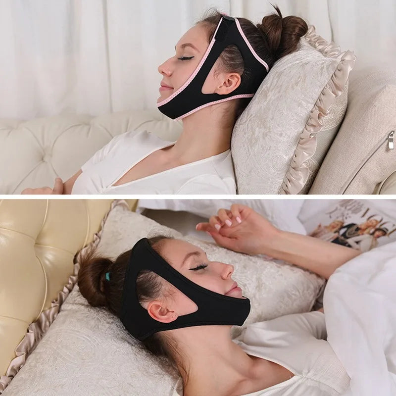 Anti Snoring Belt Triangular Chin Strap Mouth Guard Gifts for Women Men Better Breath Health Snore Stop Bandage Sleep Aid