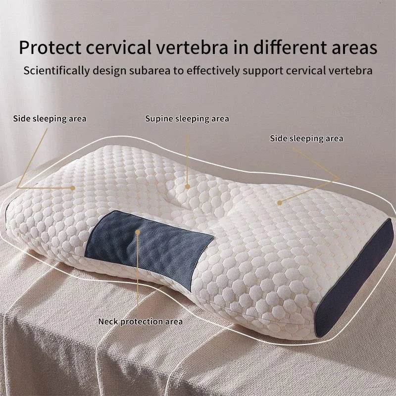 1PC Neck Pillow Help Sleep Protect The Neck Cervical Orthopedic Soybean Fiber Massage Household SPA Pillow For Sleeping Almohada