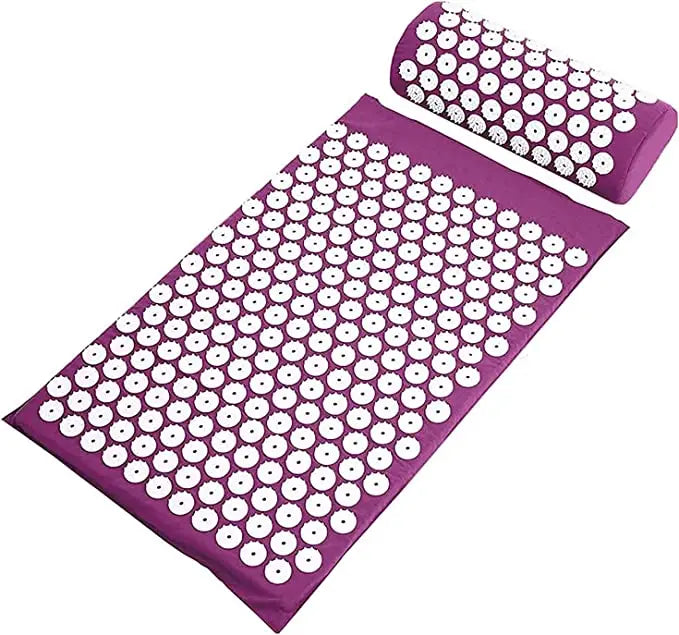 Yoga Massage Pads with Large Touchpoints for Better Neck Back and Foot Massage Household Massage Pillows in Purple Color