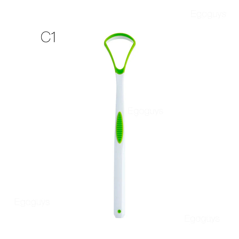 1PC Dual Uses Tongue Scraper Cleaners Reusable Oral Health Cleaning Brush Hygiene Care Toothbrush Mouth Fresh Breath Scraping　