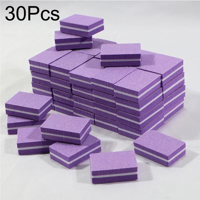 10-100pcs Mini Buffing Sanding Files - Nail Art Buffer & Polish Tools for Manicure & Pedicure Care