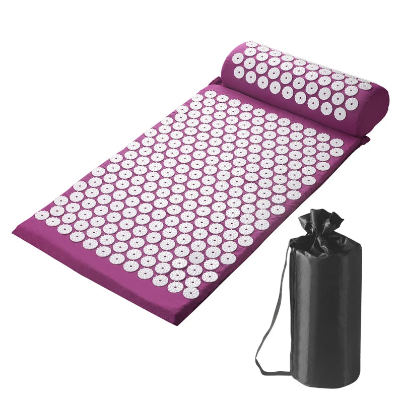 Yoga Massage Pads with Large Touchpoints for Better Neck Back and Foot Massage Household Massage Pillows in Purple Color