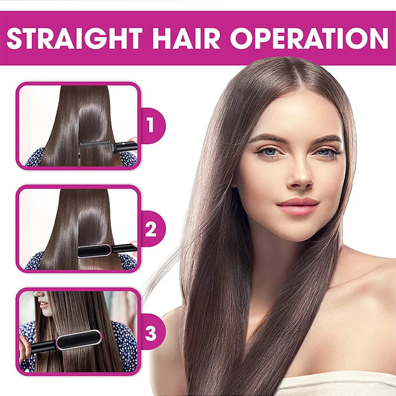 Multifunctional Electric Hot Comb Hair Straightener with Negative Ion Technology – Anti-Scalding Styling Brush