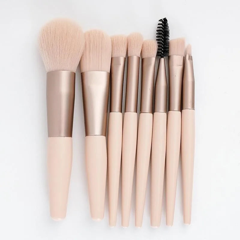 Hot selling portable 8-piece professional makeup brush set beauty tools makeup foundation blush concealer beauty tools brush eye