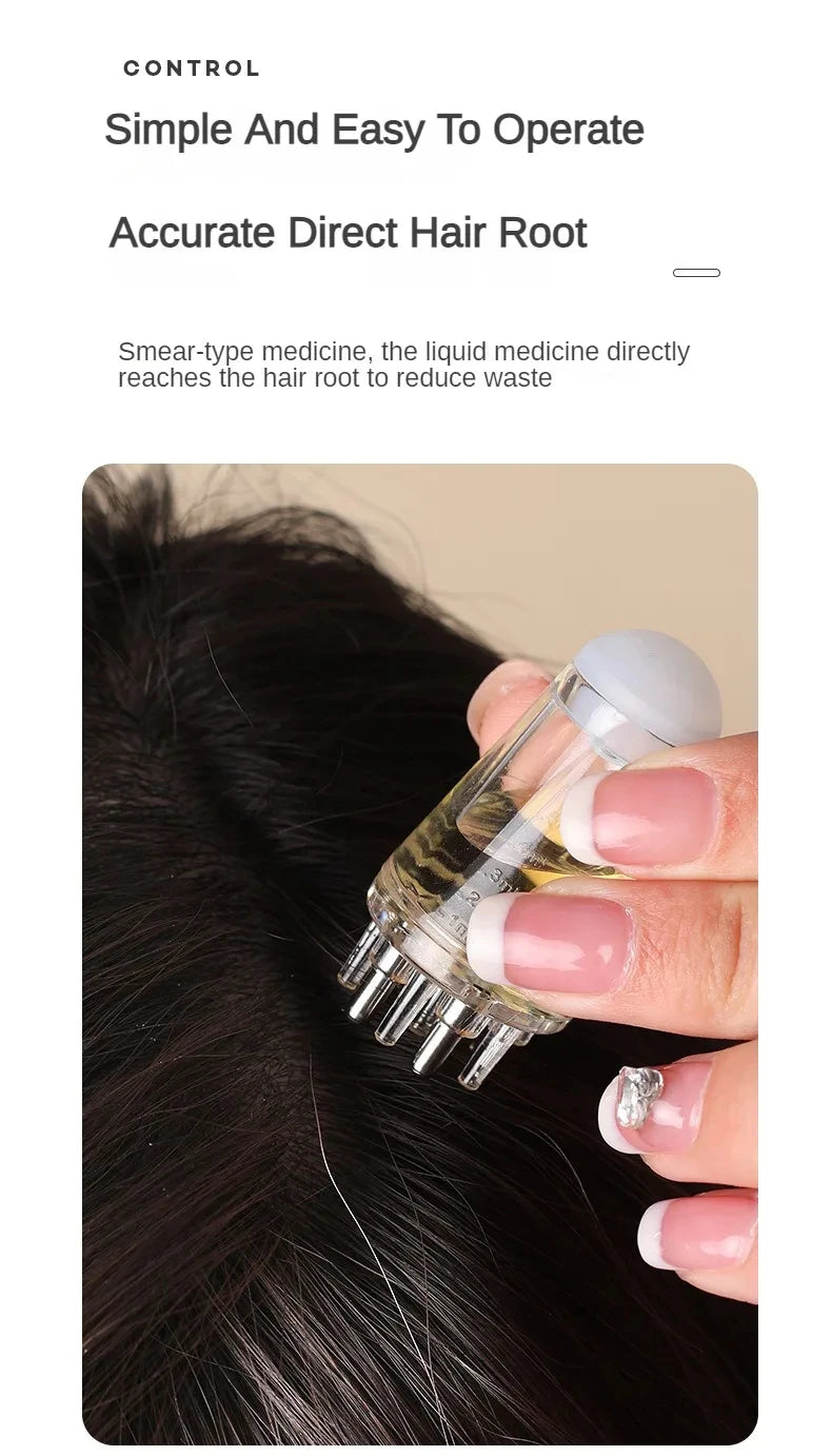 6ml Scalp Applicator - Mini Head Massager, Roll-On Brush for Hair Growth Oil, Massage Comb