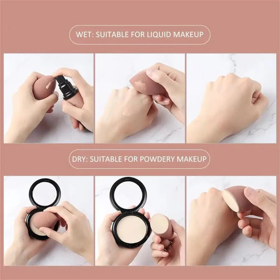 1/20pcs Makeup Puff Professional Beauty Foundation Make-up Sponge Face Wash Powder Puff Gourd Water Drop Dry Wet Dual-use Tool