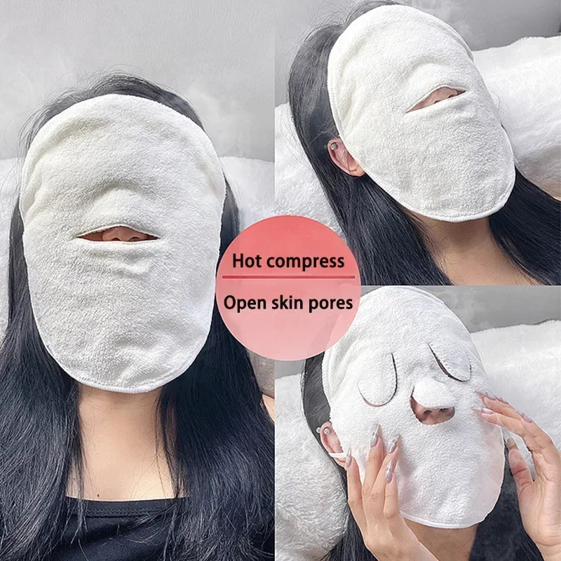 Facial hot compress towel Beauty salon mask towel Facial moisture preservation cold hot compress face towel soft thickening mask